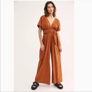 Cleobella Leona flowy jumpsuit in burnt orange